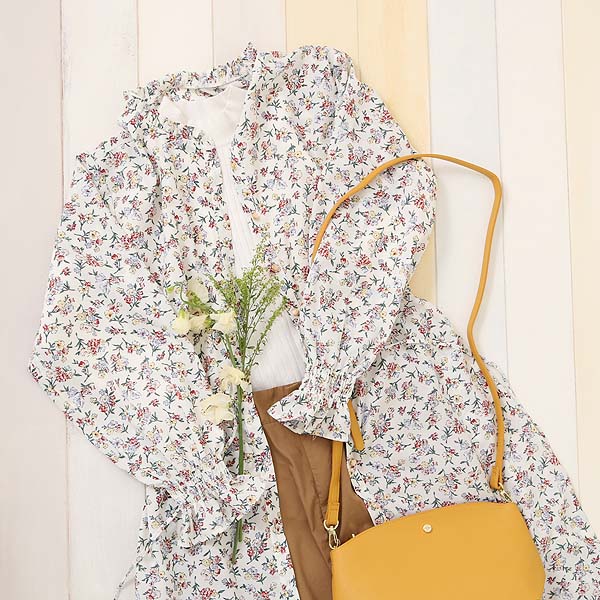 花柄のお洋服で春気分♪