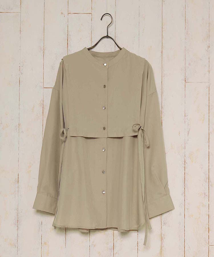 ≪SALE≫レイヤードバンドカラーチュニック