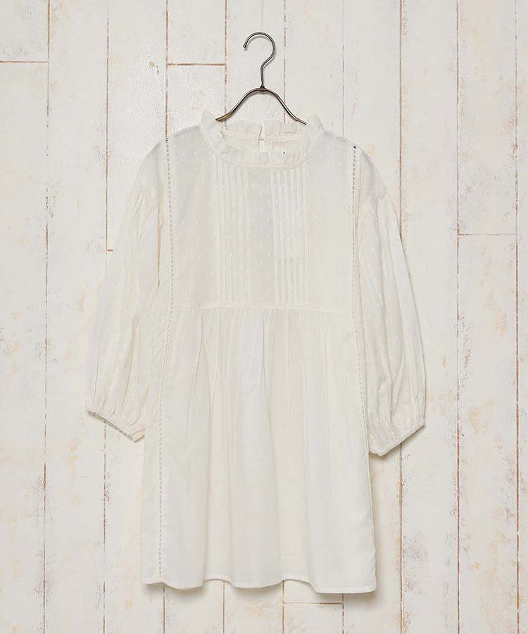 ≪SALE≫フリル襟ピンタックチュニック