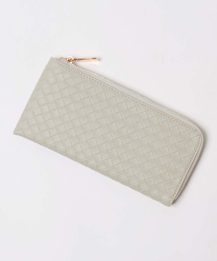 ≪SALE≫エンボスメッシュL字長財布