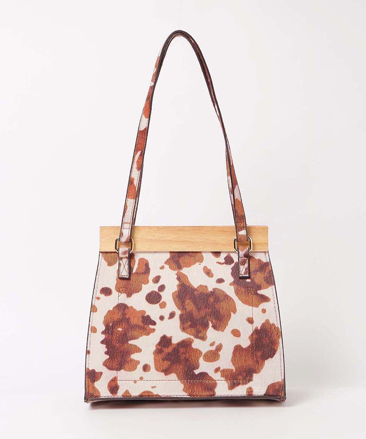 ≪SALE≫ウッドがま口クラシックトート