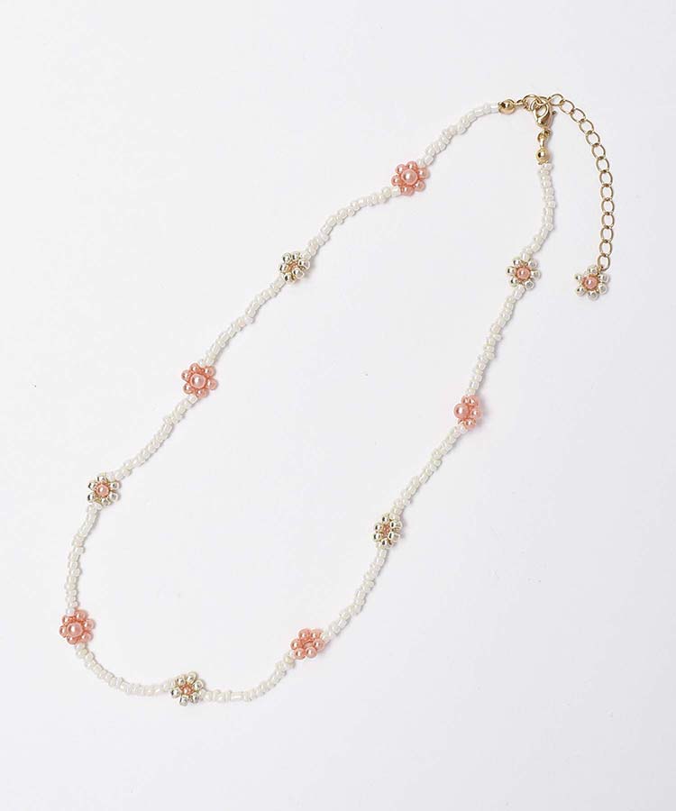 ≪SALE≫お花パールビーズネックレス