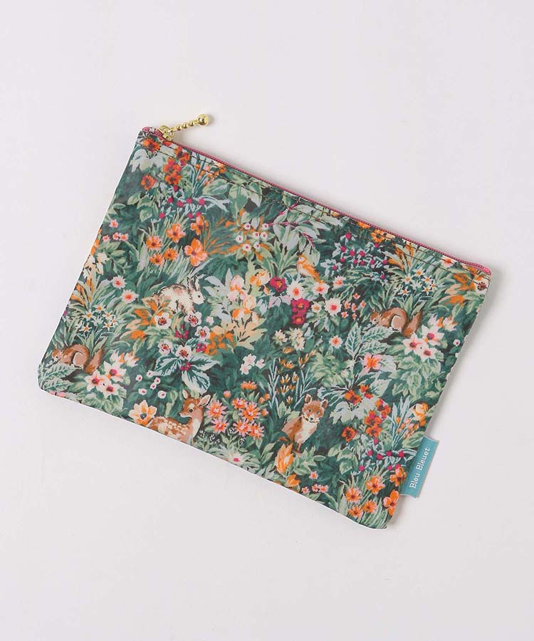 ≪SALE≫花の森のどうぶつフラットポーチ