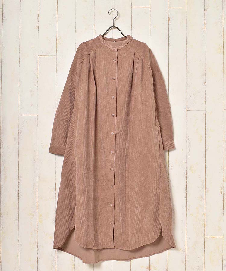 ≪OUTLET≫ドロップショルダーシャツワンピース