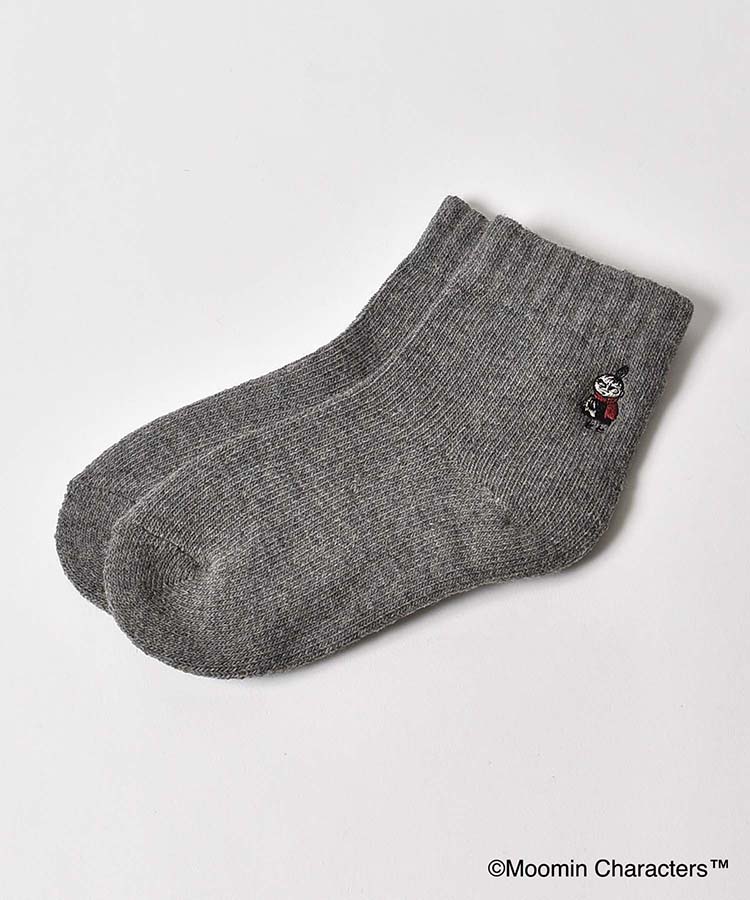 ≪OUTLET≫ミィ刺繍無地パイルホームソックス