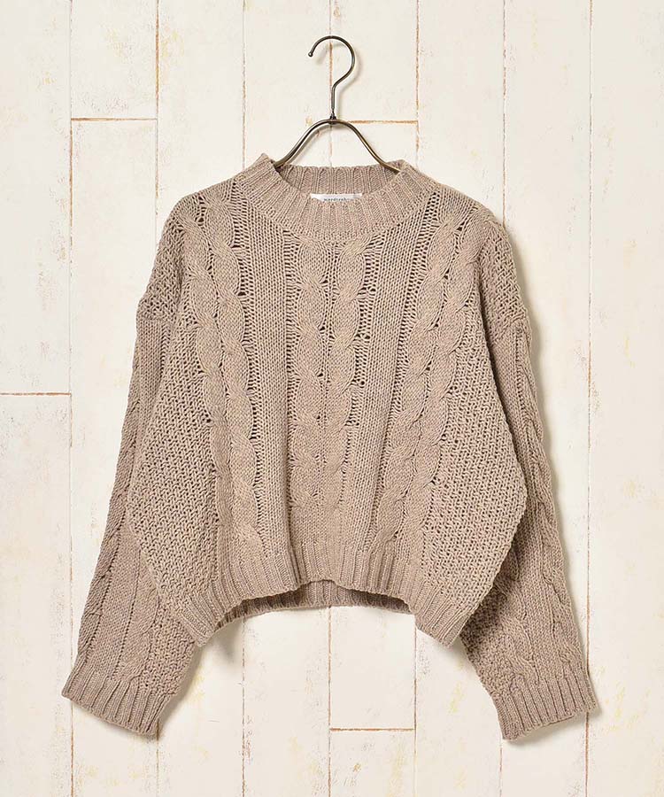 ≪OUTLET≫ケーブルニットプルオーバー