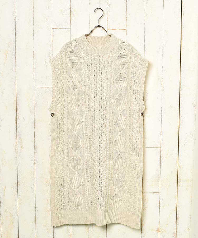 ≪SALE≫ボトルネックロングベスト
