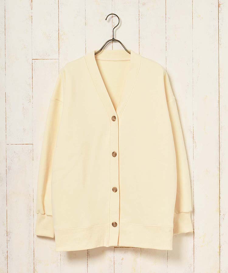 ≪OUTLET≫スウェット裏起毛カーディガン