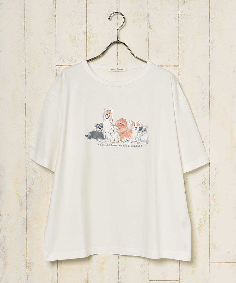 ≪OUTLET≫いぬねこプリントTシャツ