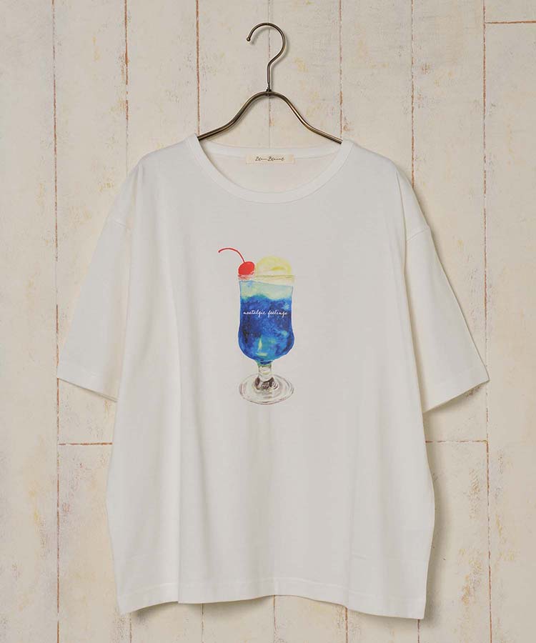 ≪OUTLET≫クリームソーダプリントTシャツ