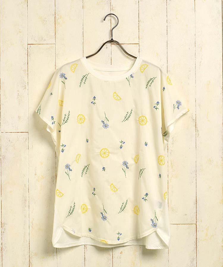 レモン刺繍Tシャツ