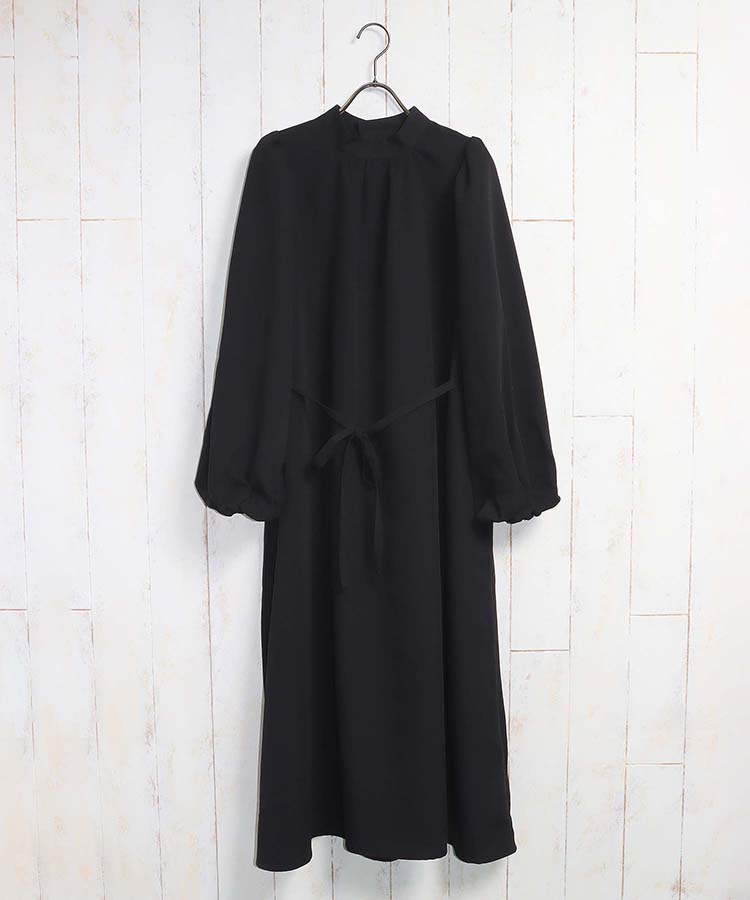 ≪SALE≫ボリューム袖シンプルワンピース