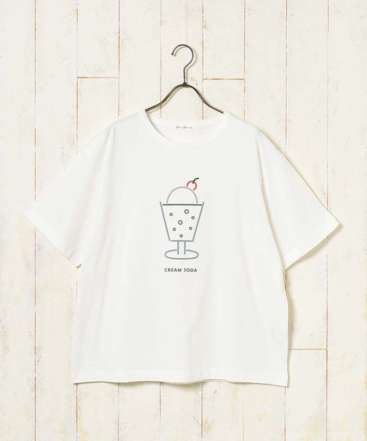 ≪SALE≫クリームソーダぷっくりプリントTシャツ