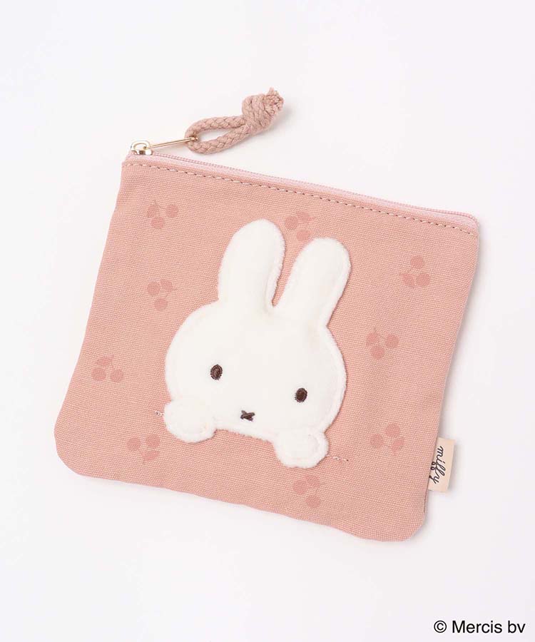 MIFFY CHERRY APPLIQUEミニフラットポーチ