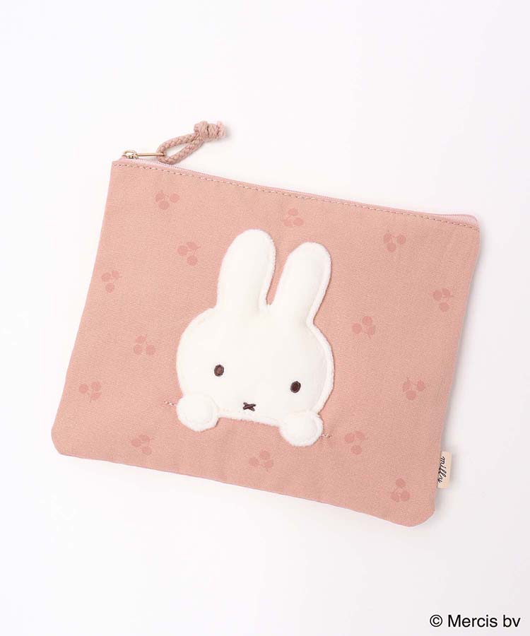 MIFFY CHERRY APPLIQUEフラットポーチ