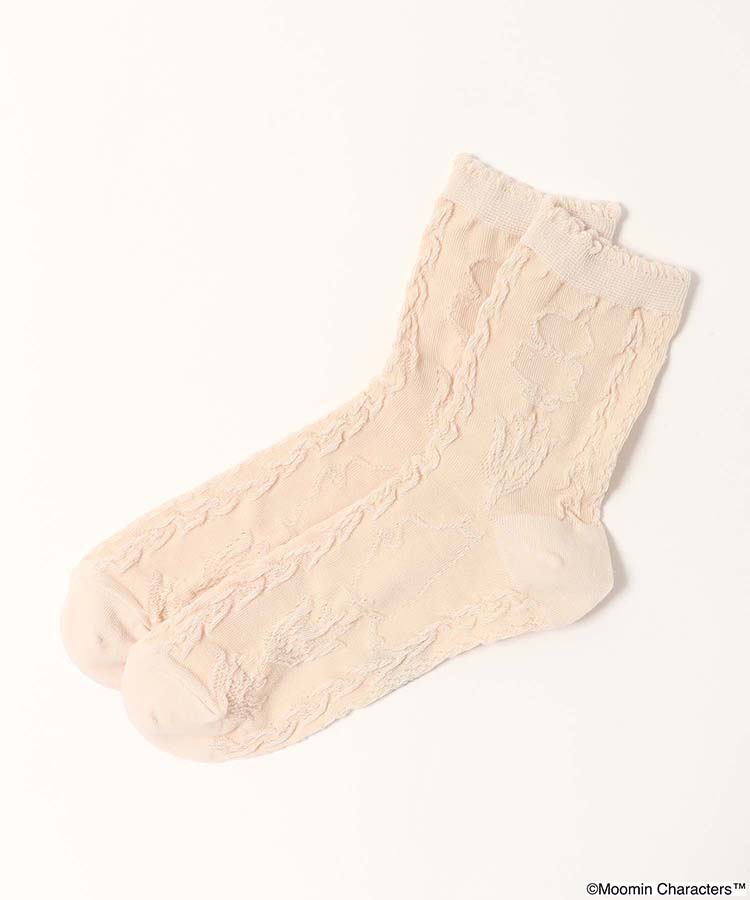 ムーミンシルエットフロートロークルーソックス