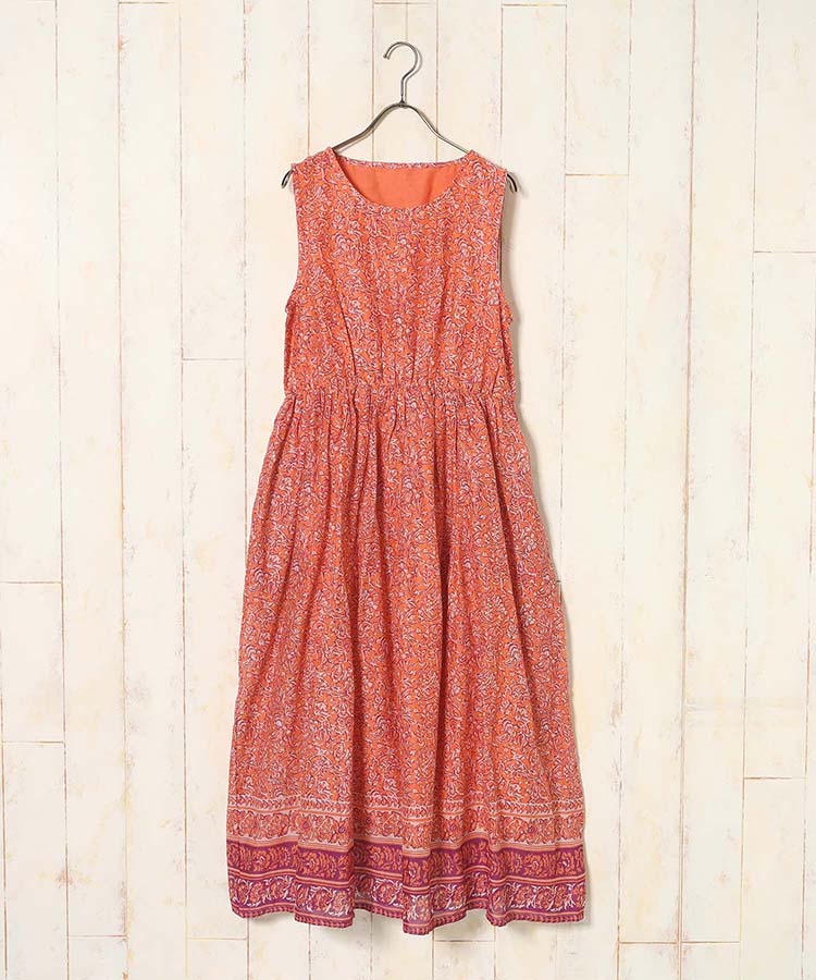 ≪SALE≫袖なし総柄ワンピース25NO6