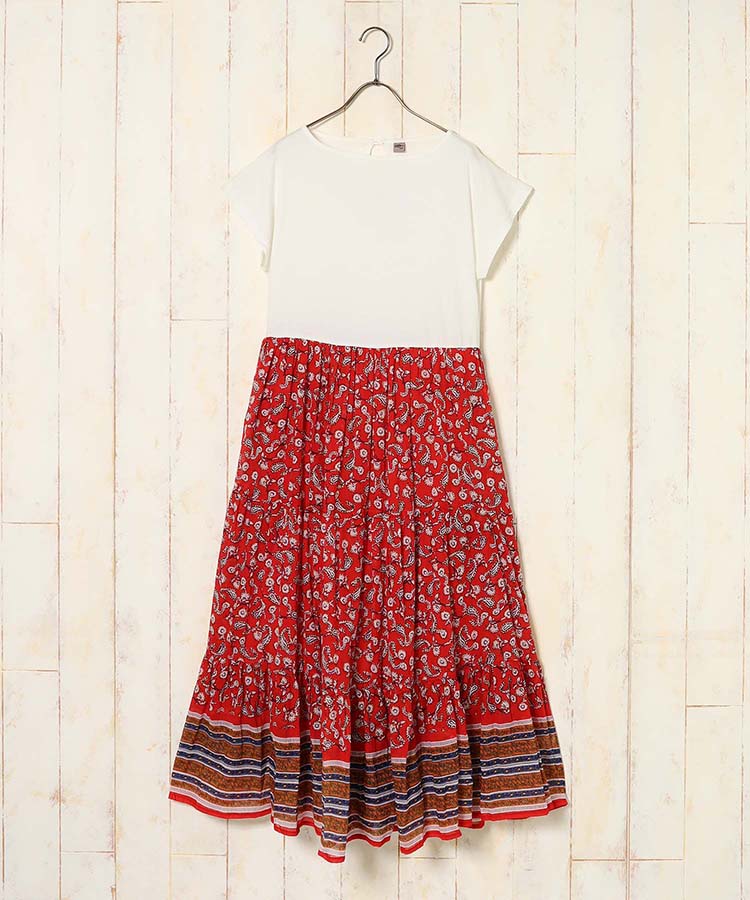 ≪SALE≫カットソードッキングワンピース