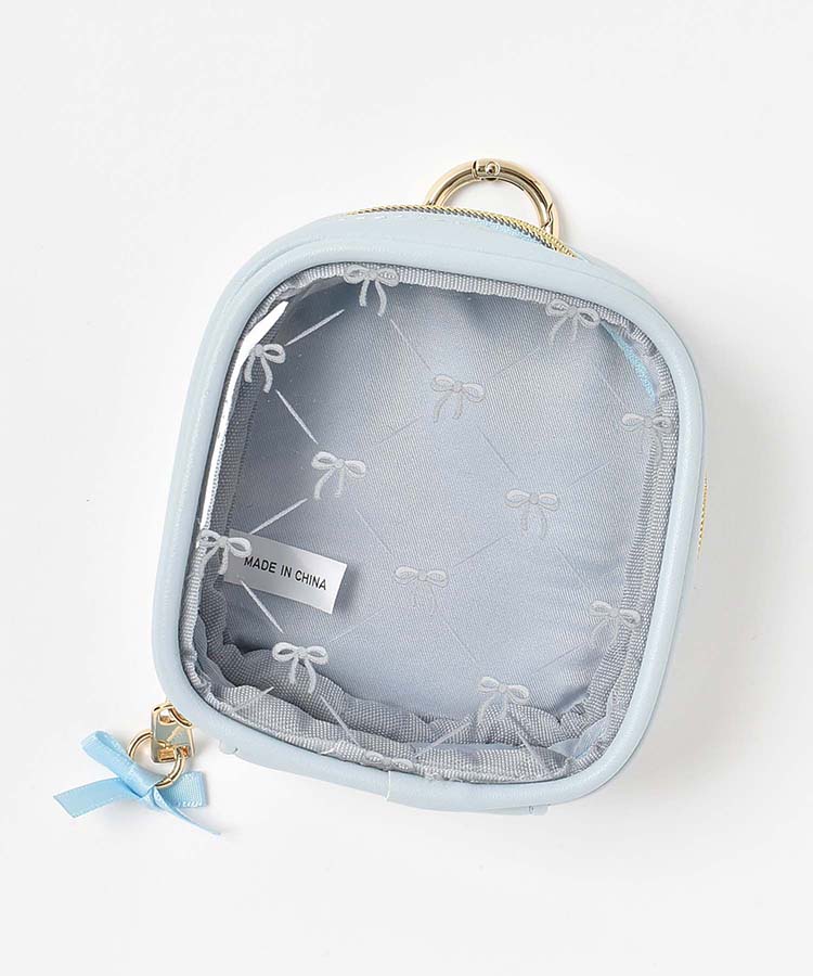 ≪SALE≫リボンカラビナクリアミニポーチ