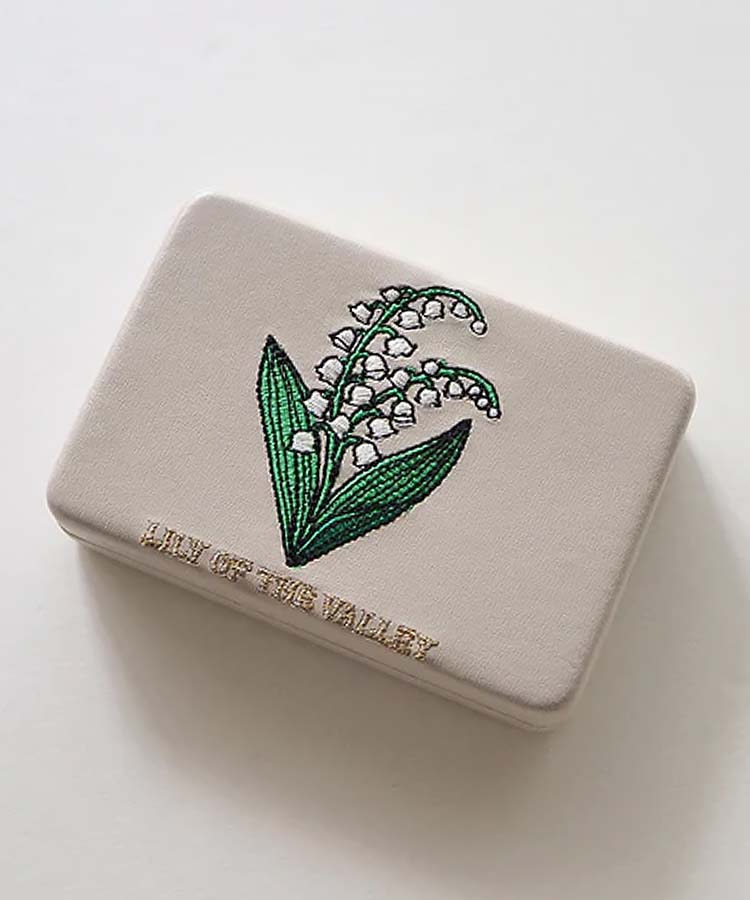 キャリング刺繍コンパクトミラーケース