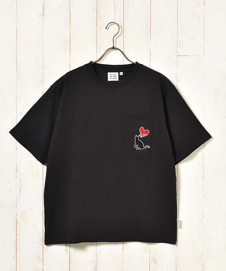 ハートネコポケットＴシャツ