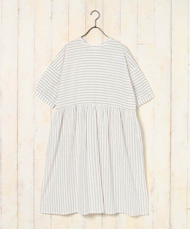 ≪SALE≫ボーダー切替ワンピース