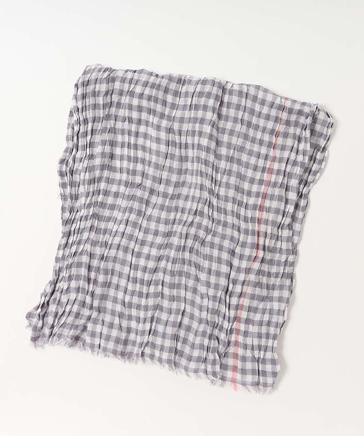 コットンモダールチェック柄ストール