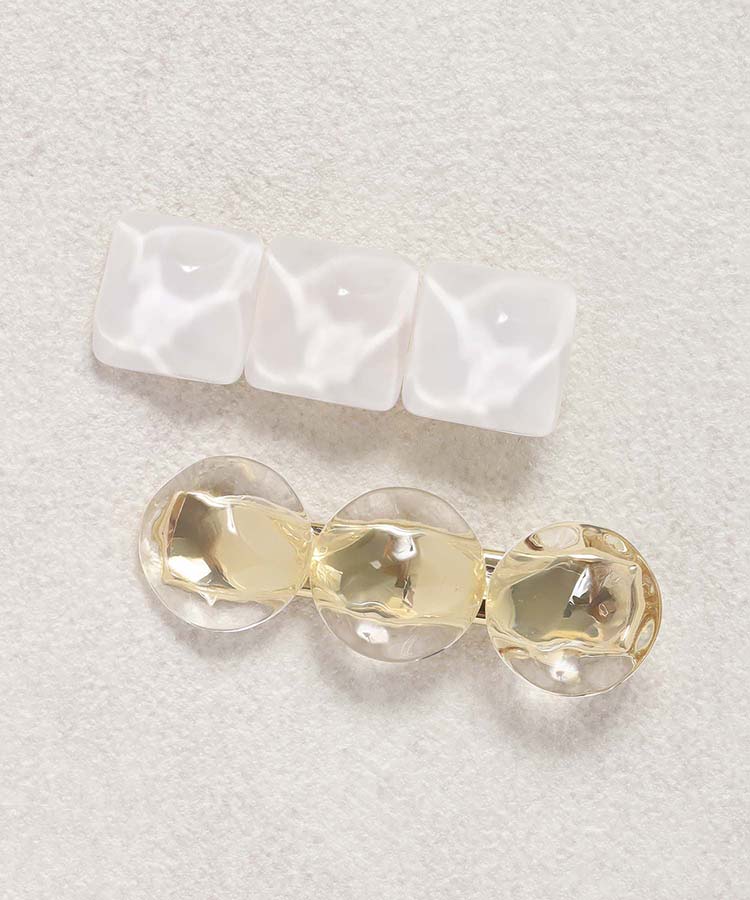 水面クリップセット アクセサリー ヘアアクセサリー ヘア小物 ブルーエ