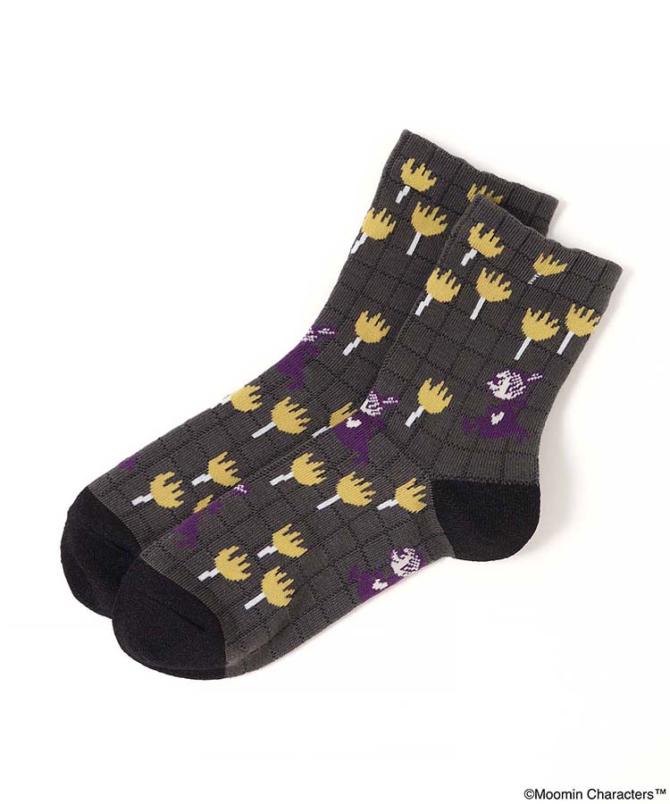 リトルミイ花柄ロークルーソックス