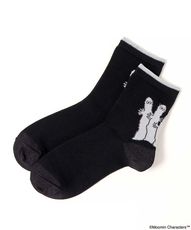 ニョロニョロバック柄ロークルーソックス