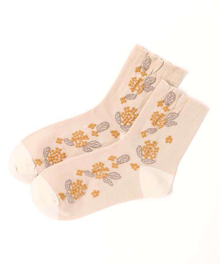 逆スパ金木犀ロークルーソックス