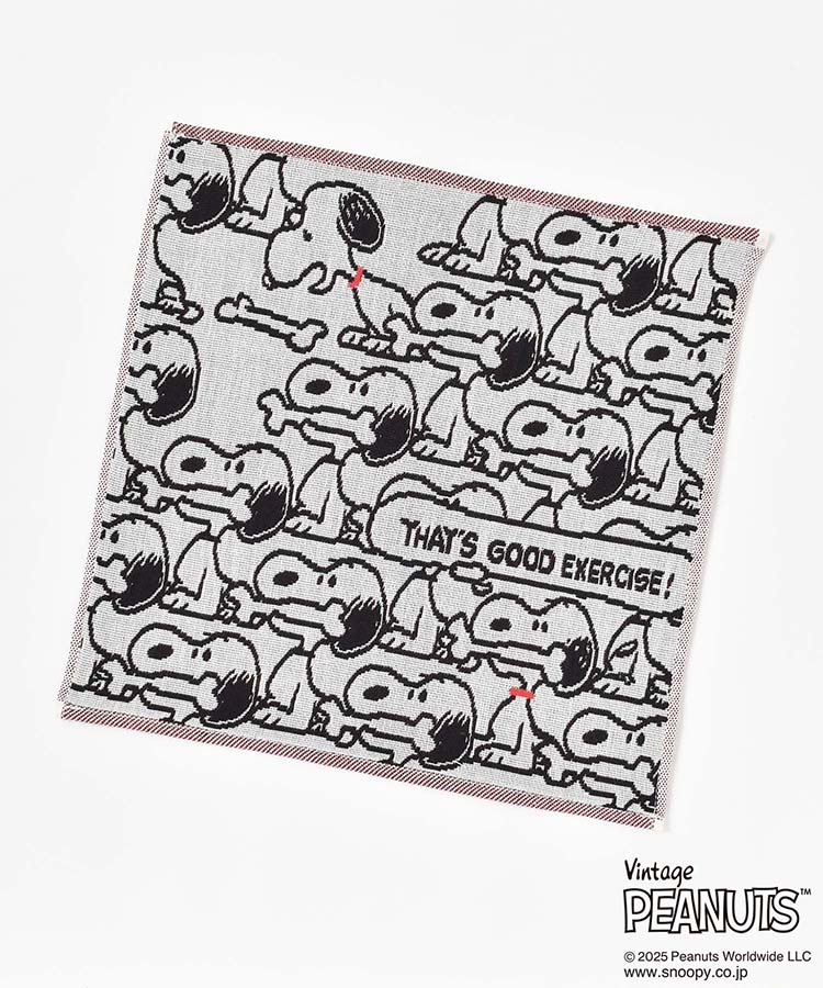 PEANUTS GOOD EXERCISE三重ガーゼハンカチ