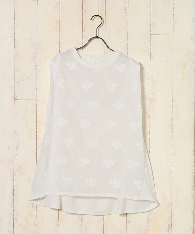 ≪SALE≫ノースリーブ3D刺繍ブラウス