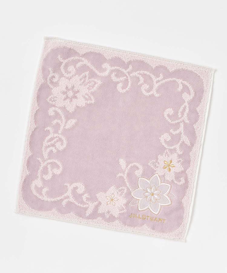 JILL STUARTフラワーアップリケタオルハンカチ