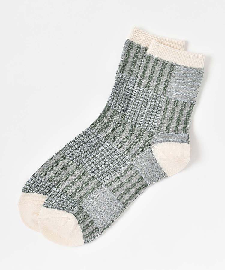 杢パッチワークソックス