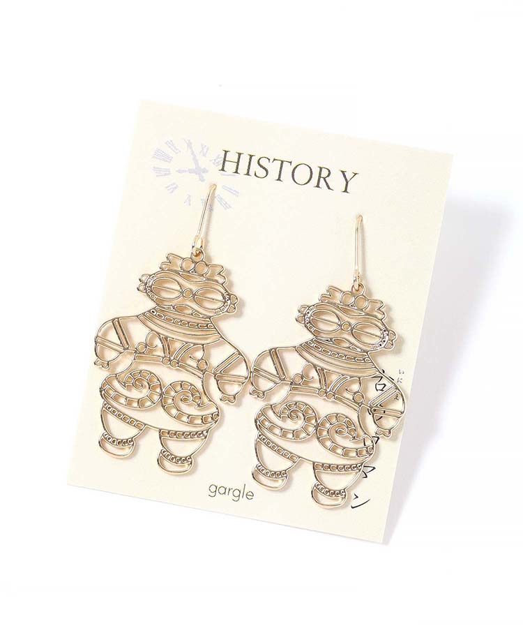 土偶メタルラインピアス アクセサリー ピアス ファッション小物