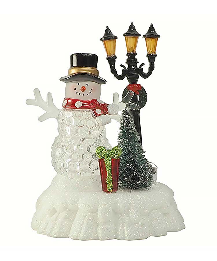 クリスタルスノーマン街灯ライト