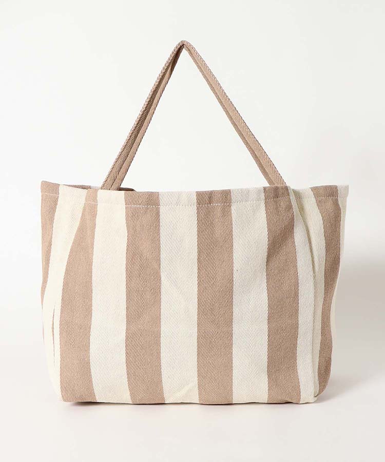 くたっと太ストライプヘリンボーントート バッグ BAG トート