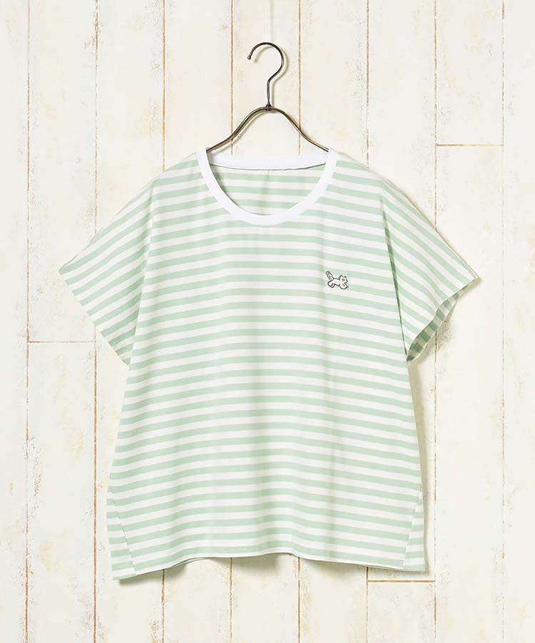 CYILABO刺繍ボーダーTシャツ