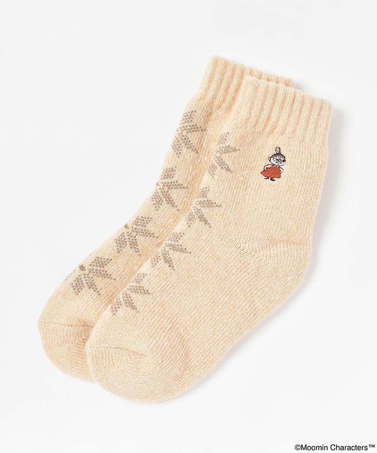 リトルミイ刺繍雪柄ルームソックス