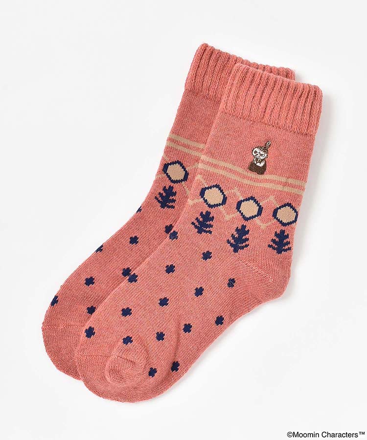 リトルミイ刺繍ウールミックスルームソックス