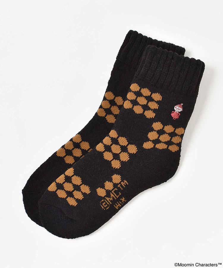 リトルミイ刺繍ドットチェックルームソックス