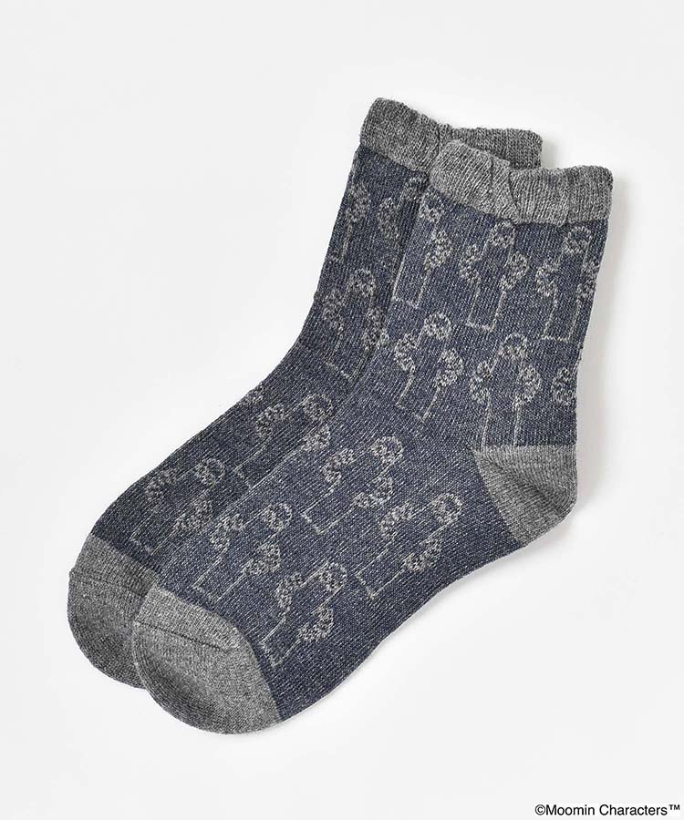 逆スパニョロニョロロークルーソックス