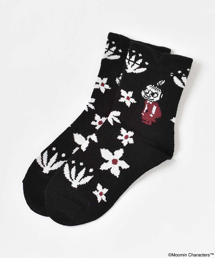 リトルミイと花柄ロークルーソックス