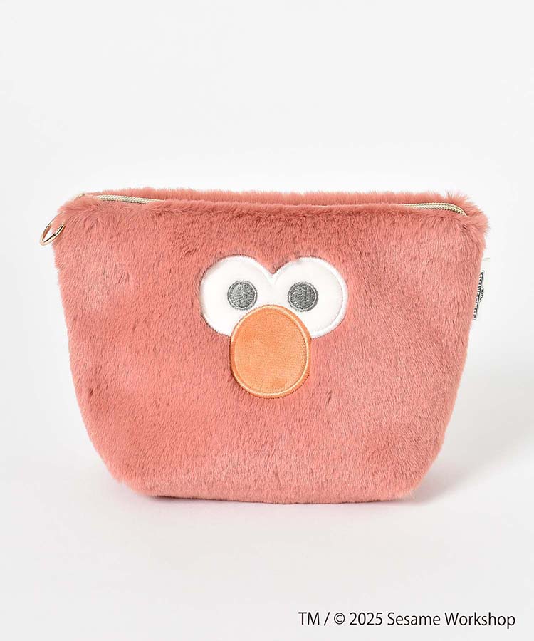 SESAME STREET FACE FUR台形ポーチ