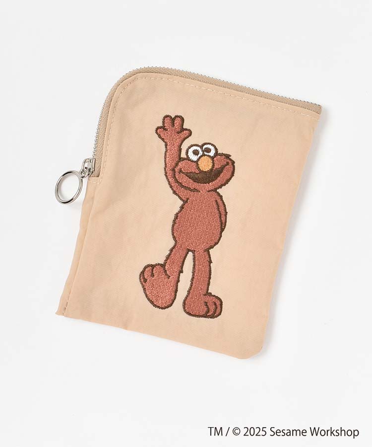 SESAME STREET EMBROIDERYミニフラットポーチ