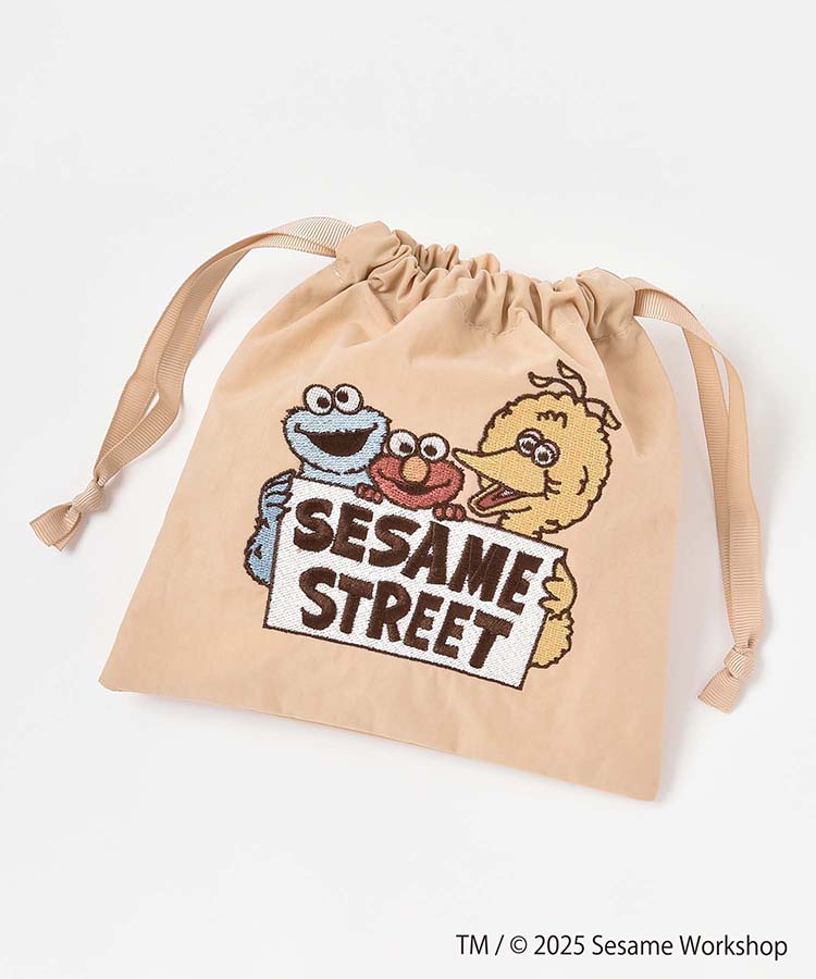 SESAME STREET EMBROIDERY巾着