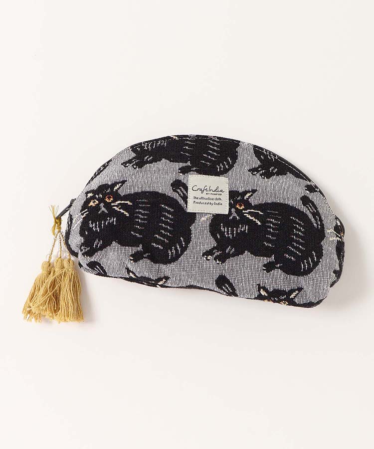 クラフトインディアネコマルチポーチ