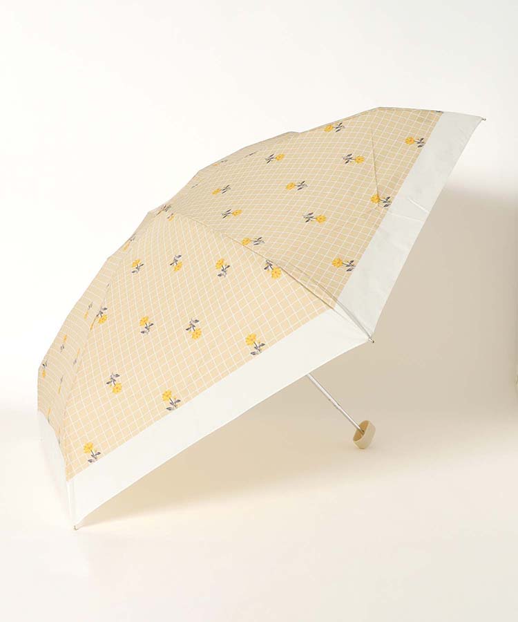 プレイドフラワー折りたたみ雨傘