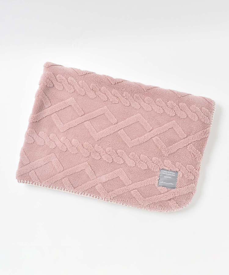 アラン編み風ボア3wayひざ掛け